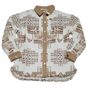 ◾NEW◾WOMEN'S (SIZE M) HEM & THREAD BUTTON DOWN SHACKET